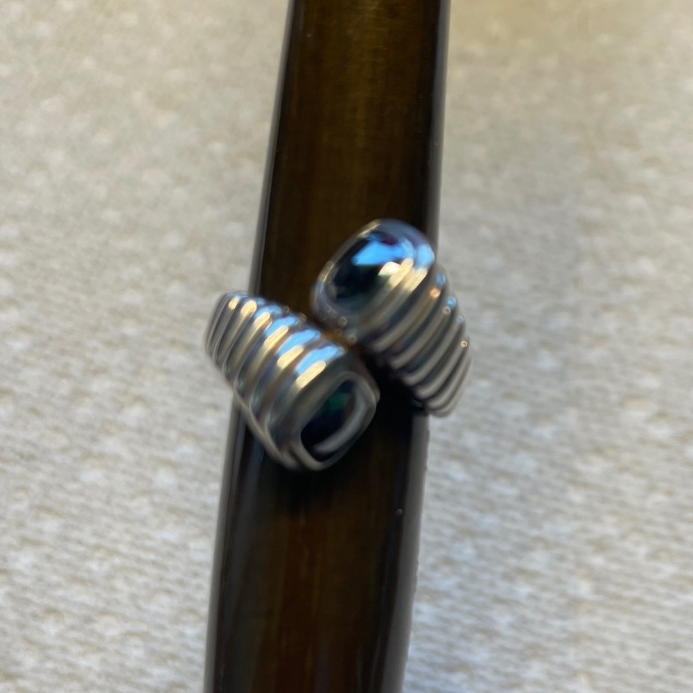 John Hardy Bedeg Bypass Hematite Ring